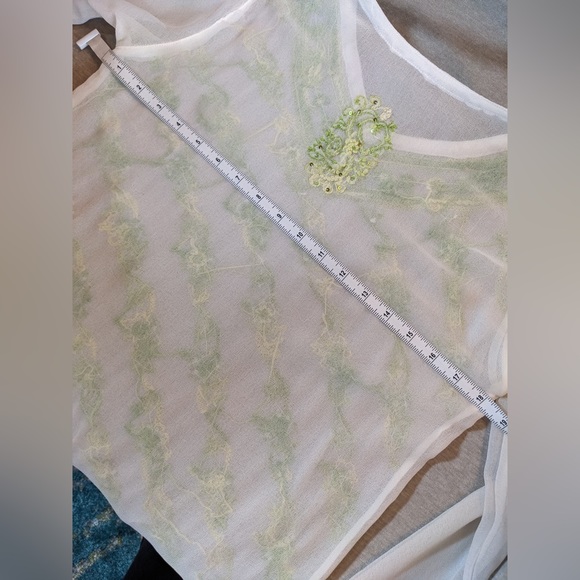 Beautiful Indian Handmade Sheer Embroidered Blouse - Picture 6 of 7
